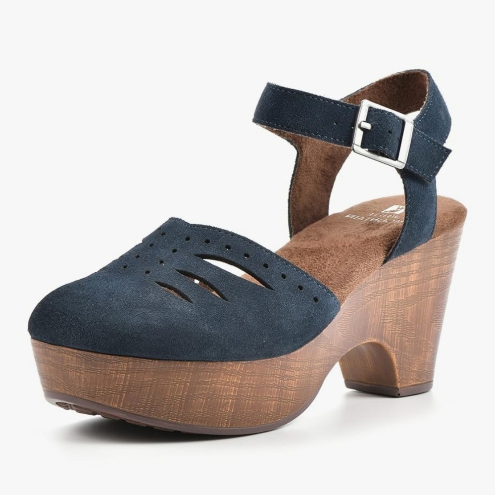 Cliff's by White Mountain Cassidy Suede Heeled Clogs Size 11 NWOT - Picture 2 of 10